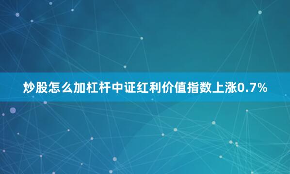 炒股怎么加杠杆中证红利价值指数上涨0.7%