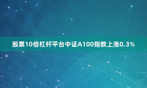 股票10倍杠杆平台中证A100指数上涨0.3%